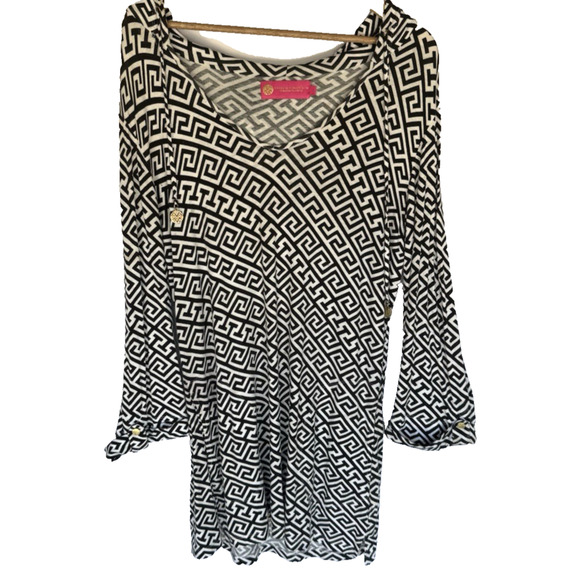 Macbeth Collection Margaret Josephs Womens Coverup Tunic Size L Resort Beach - Picture 1 of 13